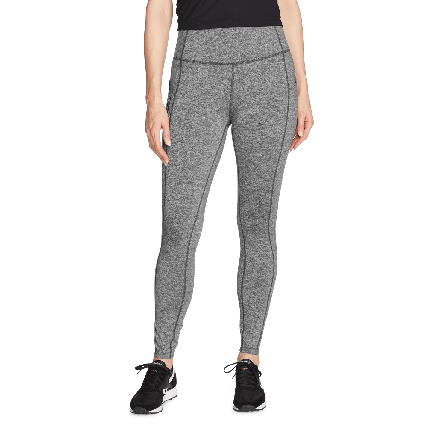 Women's Crossover Winter Trail Adventure High-Rise Leggings-Black/White-Regular-17