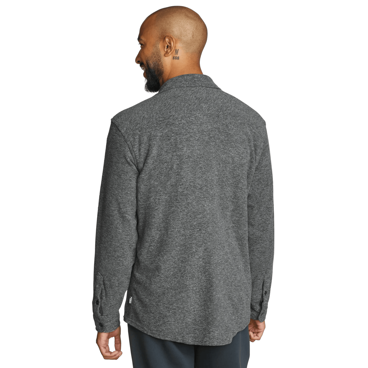 Men's LS Chutes Microfleece Shirt-Charcoal Htr-Regular-1