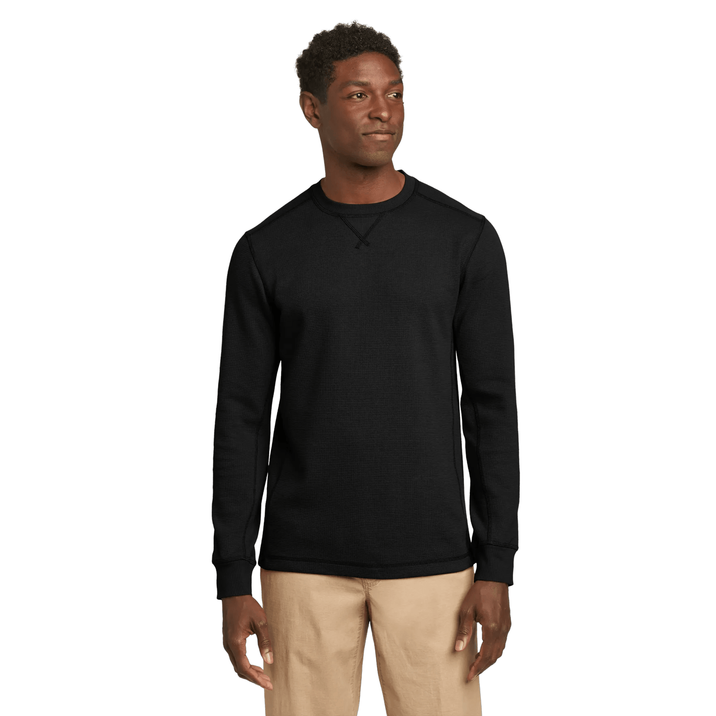 Men's Eddie's Favorite Ultrasoft Thermal Crew-Black-Regular-8