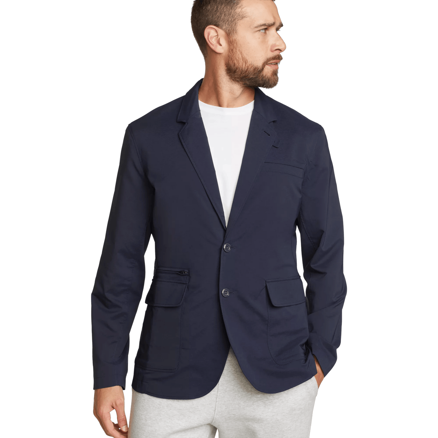 Men's Ultimate Voyager Travel Blazer-Navy-Regular-14