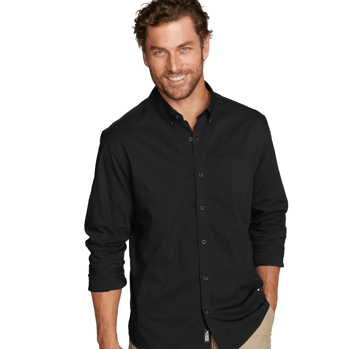Men's Voyager Flex Long-Sleeve Shirt-Black-Regular-3