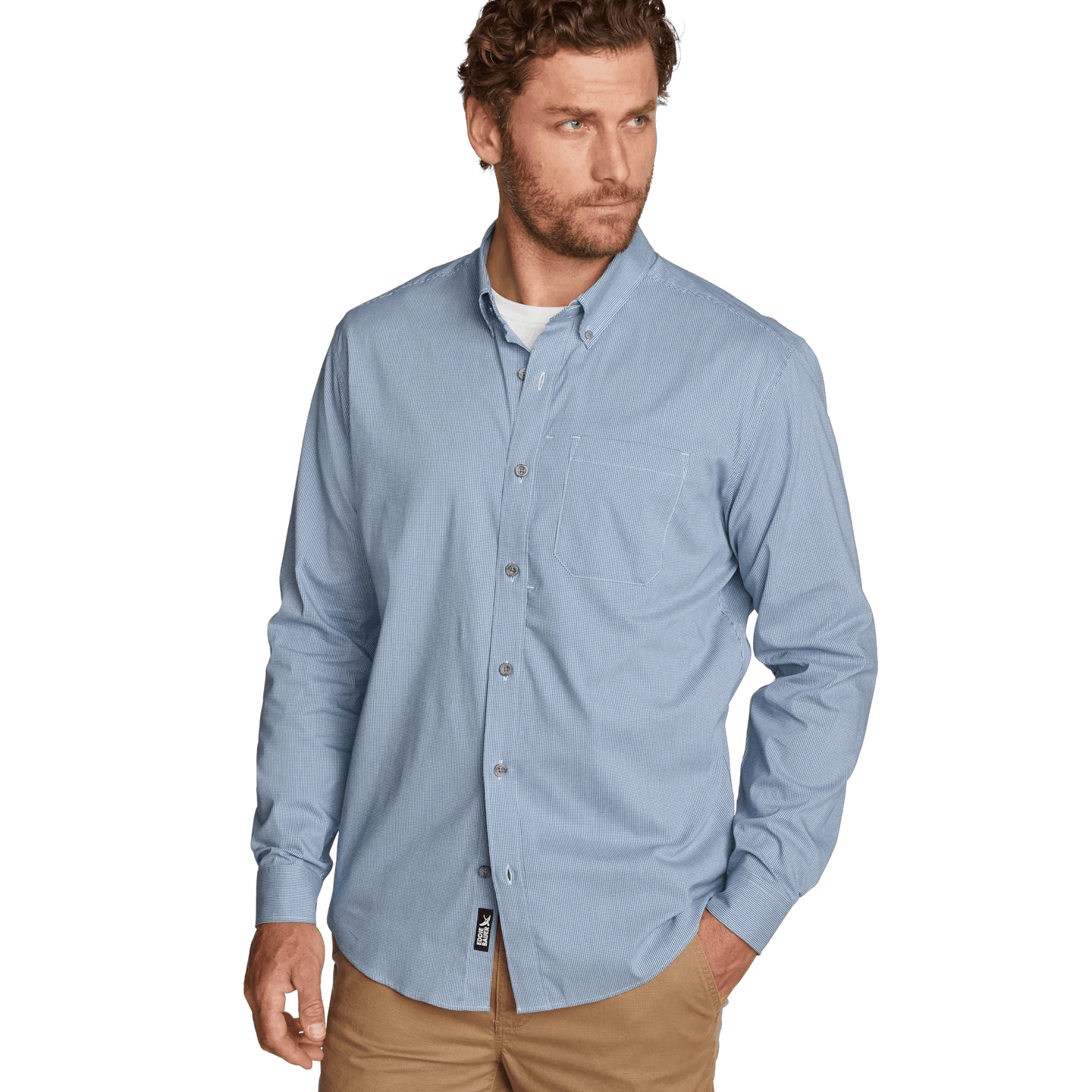 Men's Voyager Flex Long-Sleeve Shirt-True Blue-Regular-8