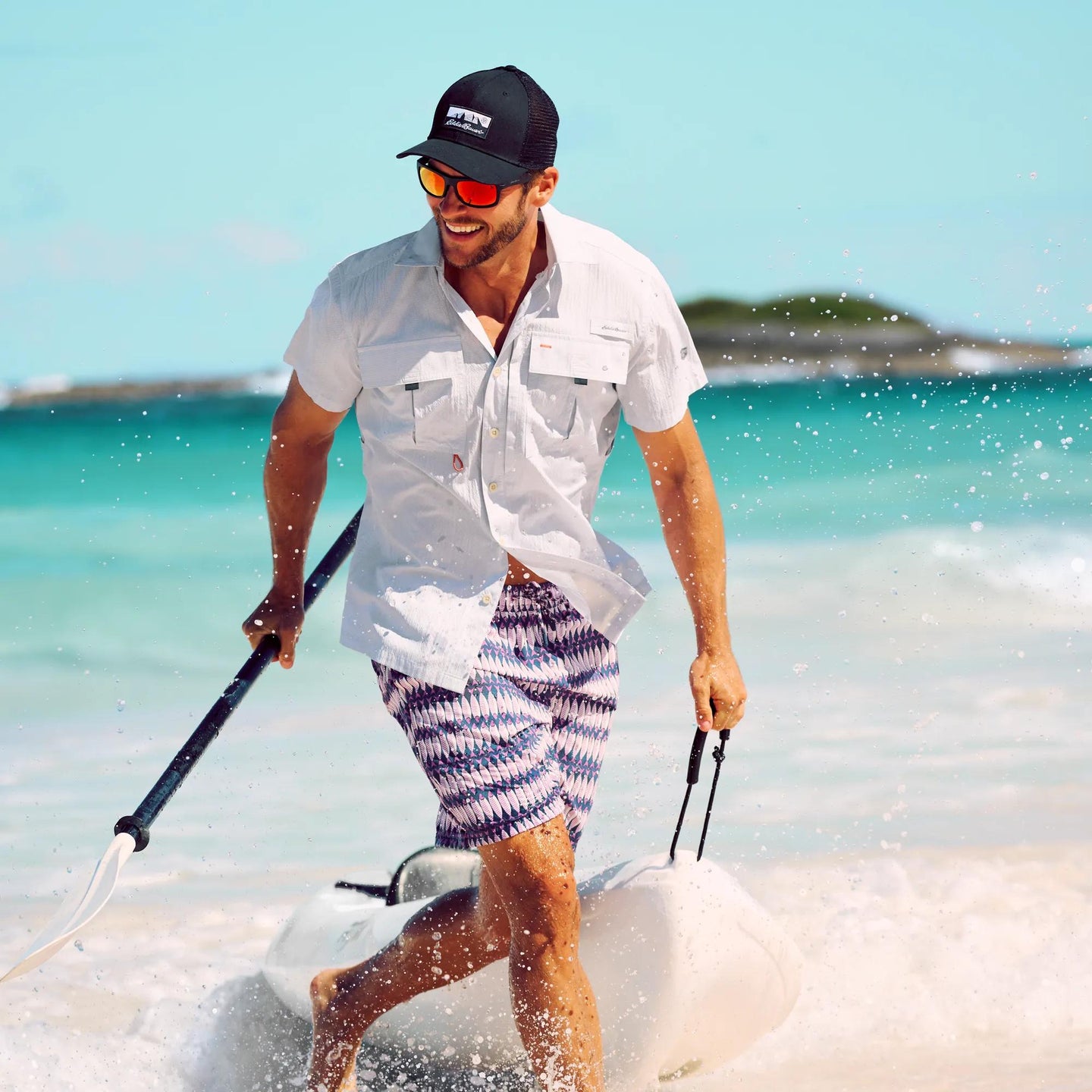 Men's UPF Guide 2.0 Short-Sleeve Shirt-Lt Gray-Regular-4