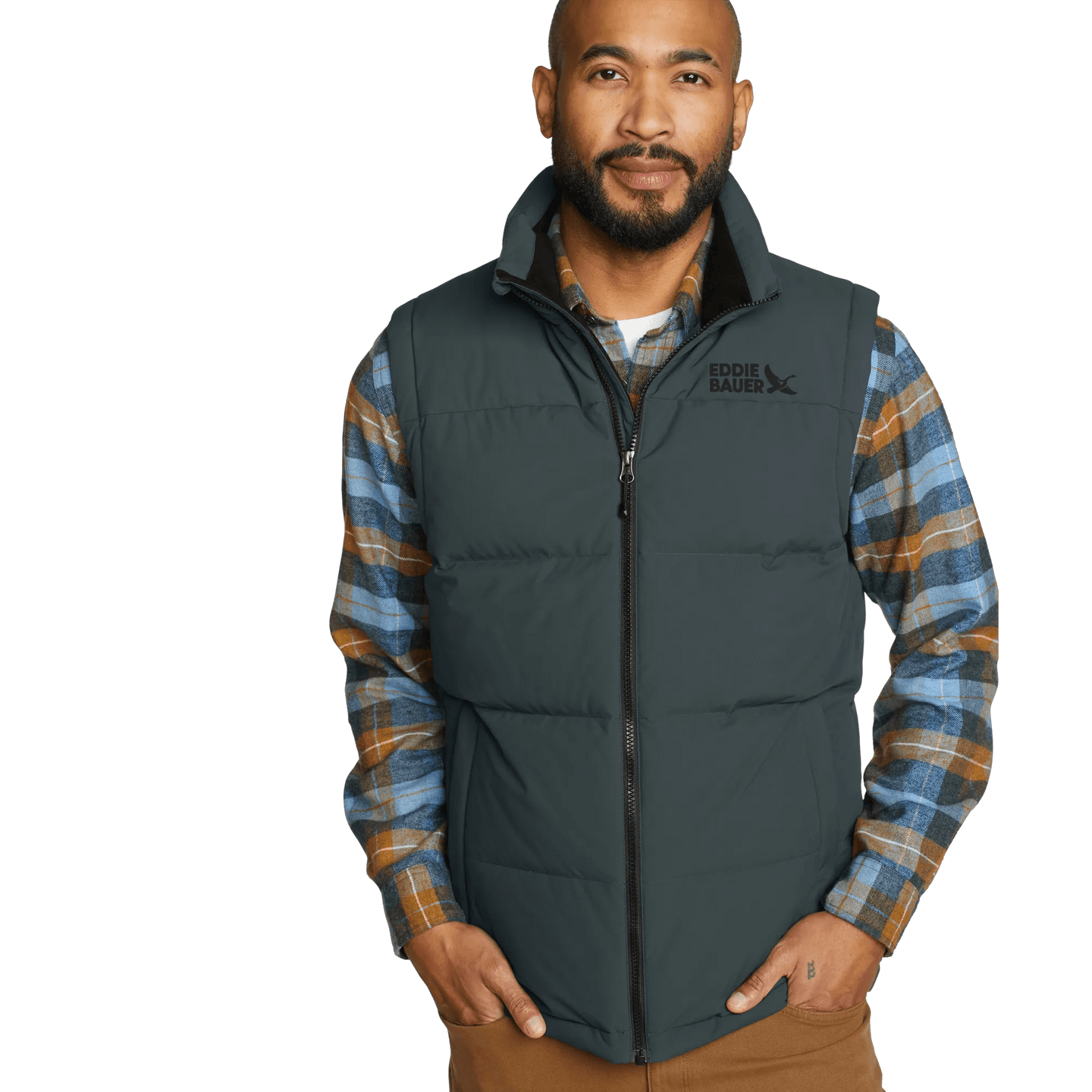 Men's Essential Down Vest-Storm-Regular-5