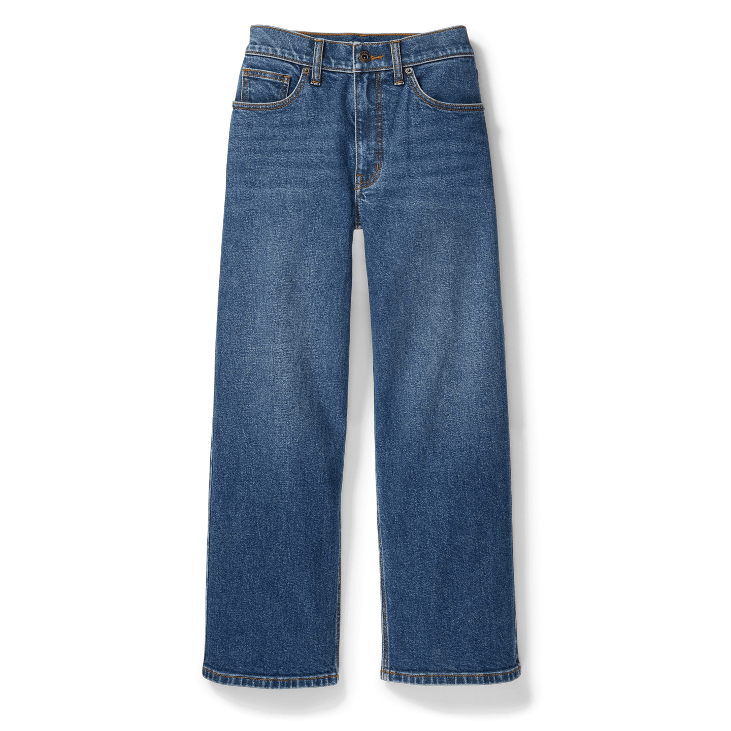 Women's Authentic Everyday High-Rise Cropped Jeans-Indigo Blue-Regular-2