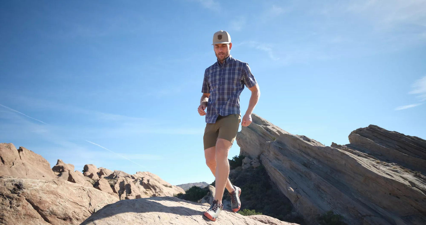 Men's Voyager Flex Short Sleeve Shirt Dk Mulberry Regular 15