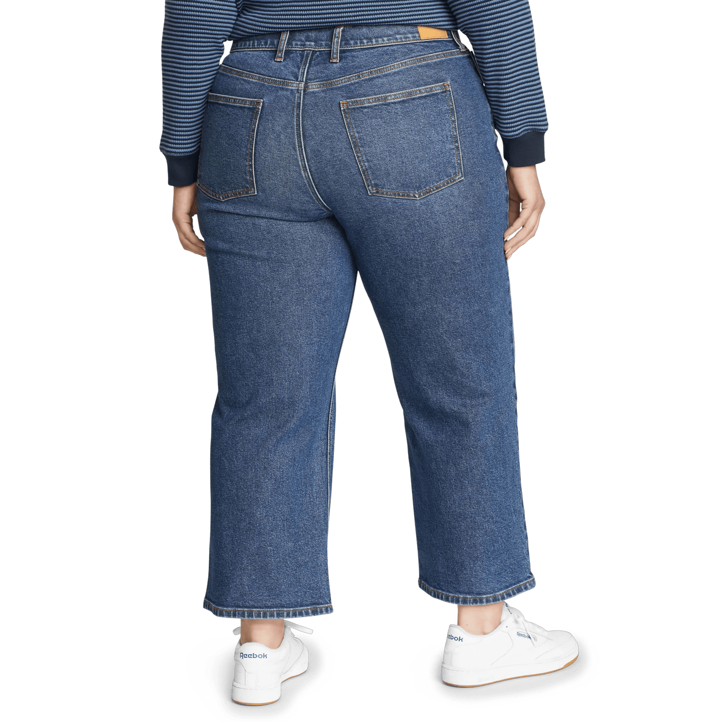 Women's Authentic Everyday High-Rise Cropped Jeans-Indigo Blue-Plus-6