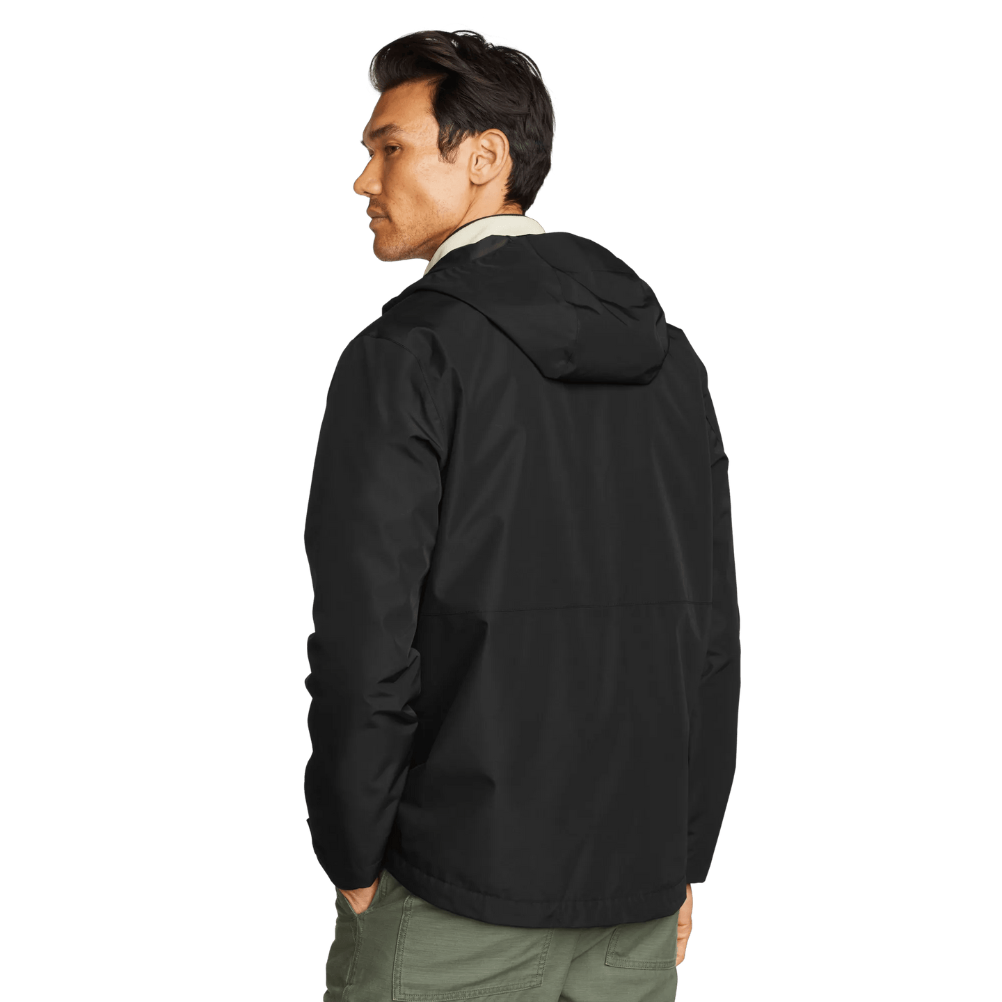 Men's Seaward Waterproof Hooded Rain Jacket-Black-Regular-2