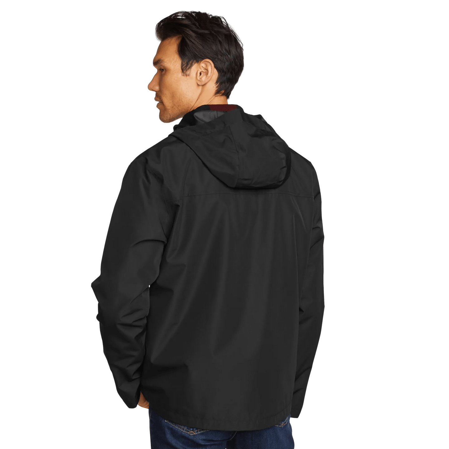 Men's Rainfoil® Waterproof Packable Hooded Storm Jacket-Black-Regular-4