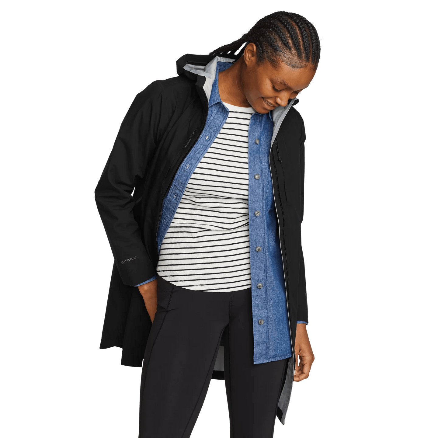 Eddie Bauer Women's Oscillate 3L Waterproof Trench Coat - Black XXL Eddie Bauer Women's Oscillate 3L Waterproof Trench Coat - Black XXL