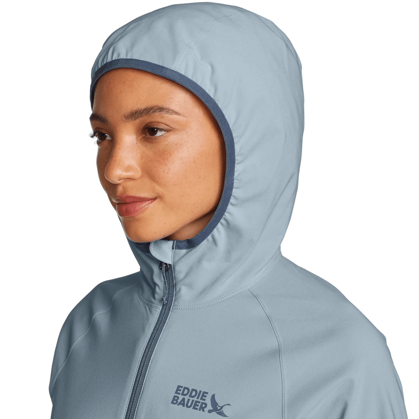 Women's Stratify Soft Shell Hoodie-Blue Smoke-Regular-4