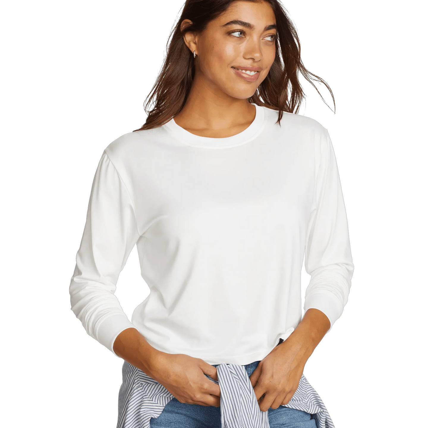 Women's Surreal Travel Long-Sleeve Shirt-White-Regular-3