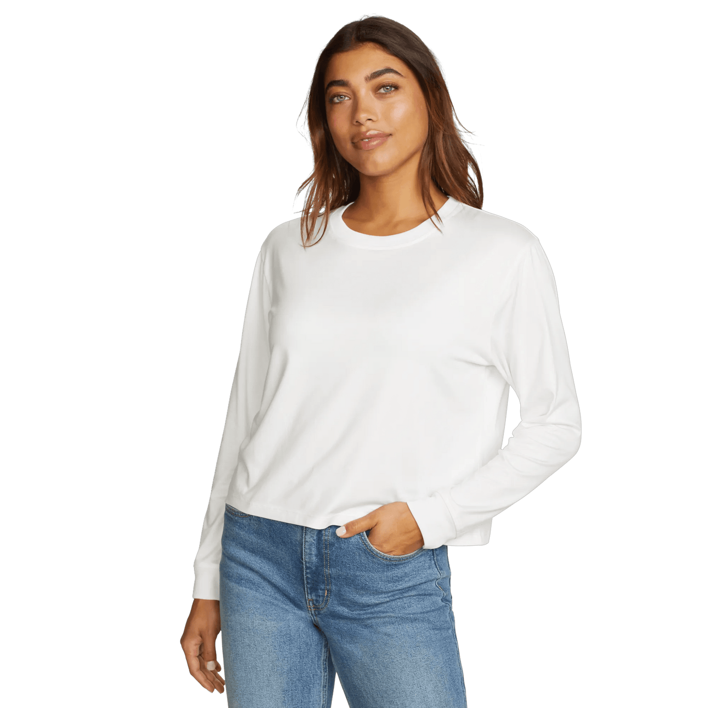 Women's Surreal Travel Long-Sleeve Shirt-White-Regular-4