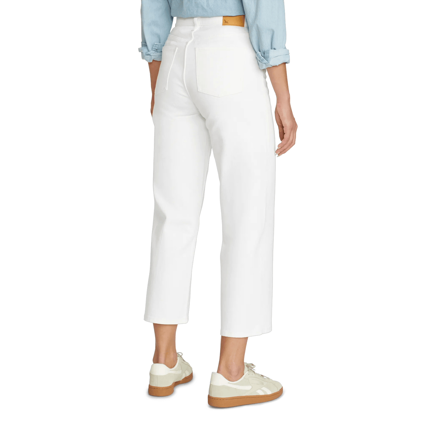 Women's Authentic Everyday High-Rise Cropped Jeans-White-Regular-10