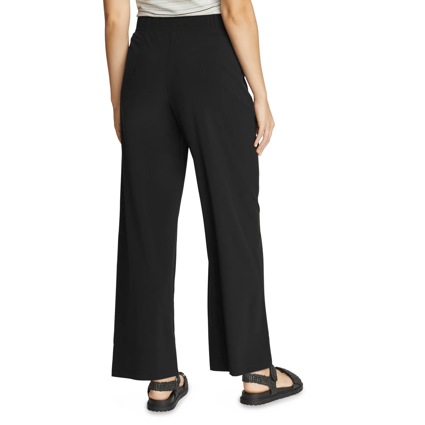 Women's Departure High-Rise Wide Leg Travel Pants-Black-Regular-5