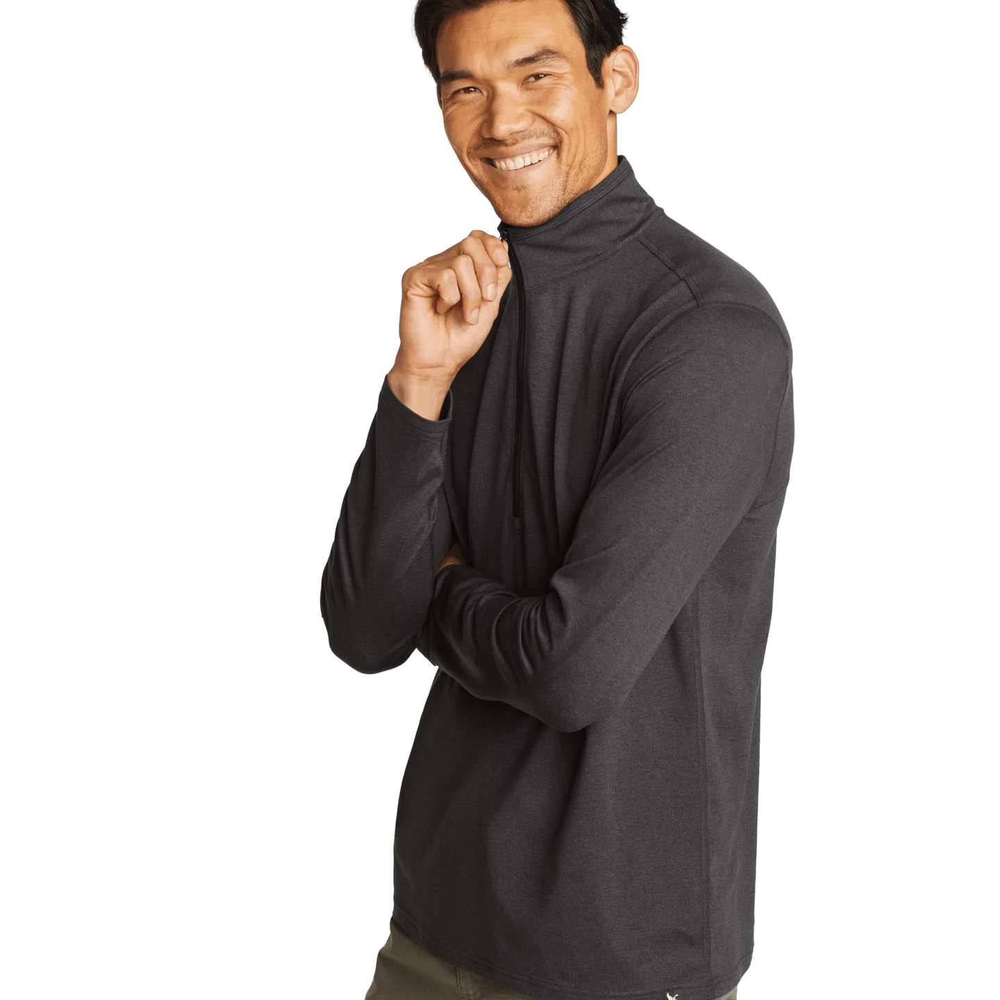 Men's Mountain Trek 1/2-Zip Mock-Charcoal Htr-Regular-8