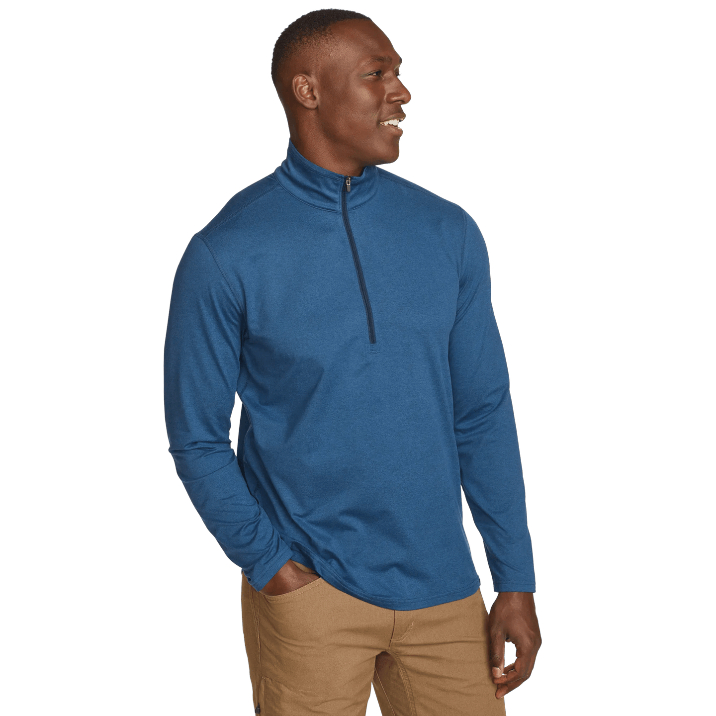 Men's Mountain Trek 1/2-Zip Mock-Blue-Regular-5