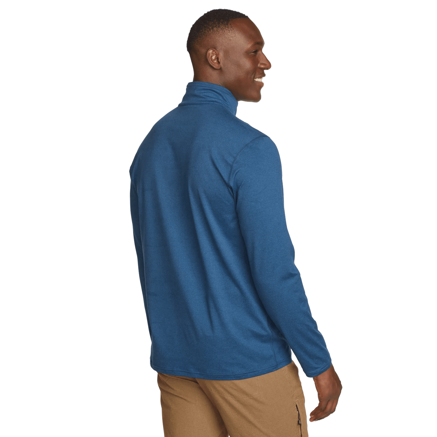 Men's Mountain Trek 1/2-Zip Mock-Blue-Regular-2