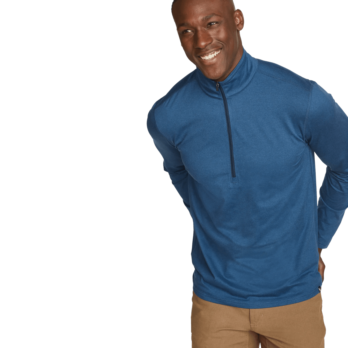 Men's Mountain Trek 1/2-Zip Mock-Blue-Regular-4