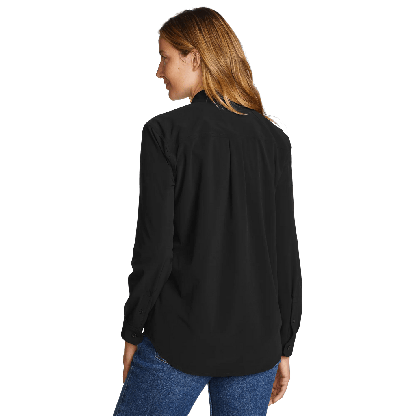 Women's Departure 3.0 LS Shirt-Black-Regular-12
