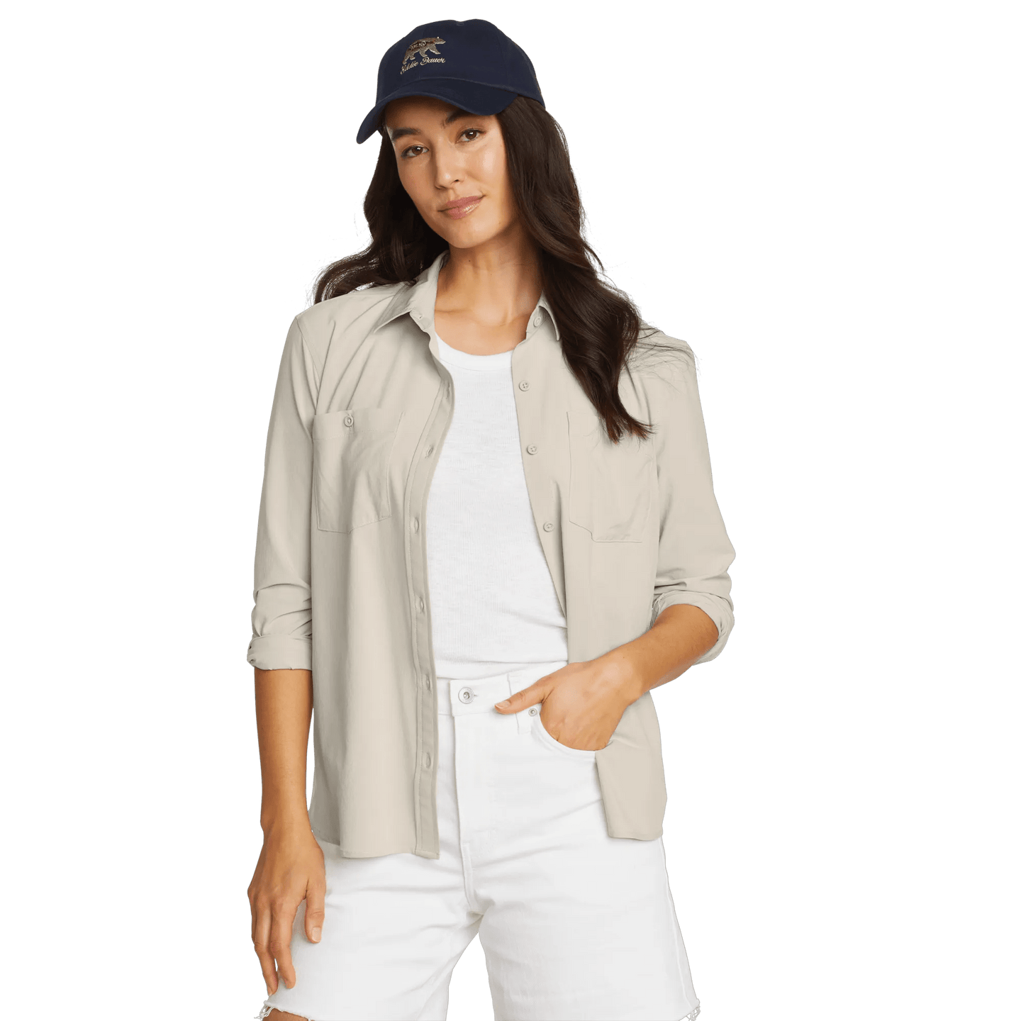 Women's Departure 3.0 LS Shirt-Pumice-Regular-18