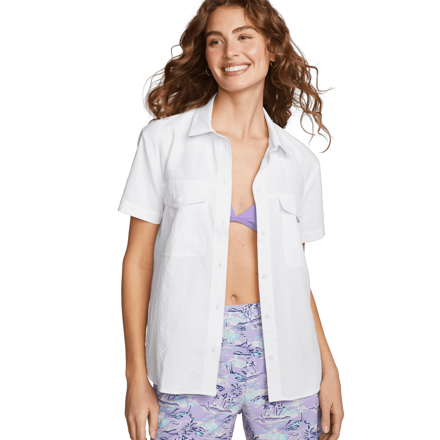 Women's Short-Sleeve Mountain 3.0 Shirt - Solid-White-Regular-5