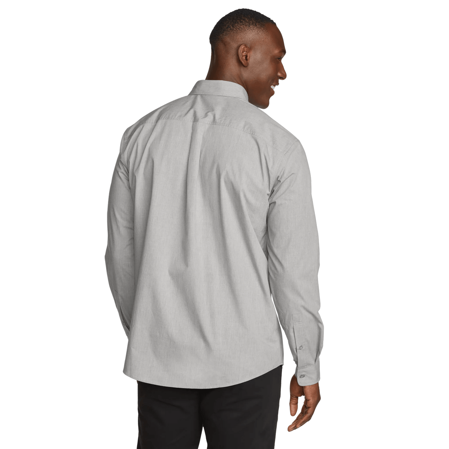 Men's Voyager Flex Long-Sleeve Shirt-Htr Gray-Regular-11