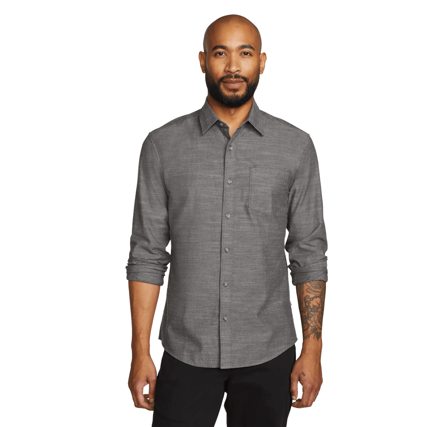 Men's Camano Long-Sleeve Shirt-Gray-Regular-2