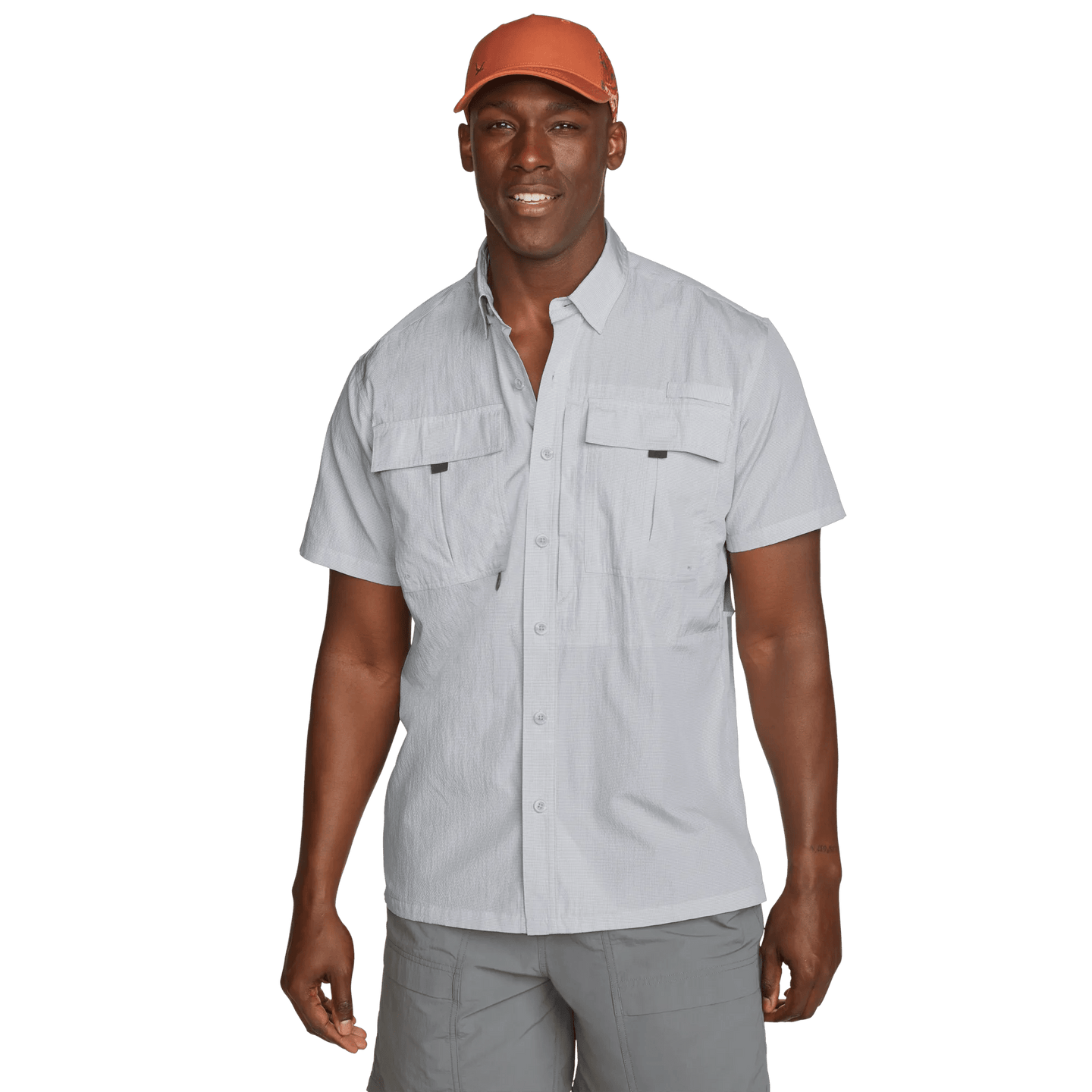 Men's UPF Guide 2.0 Short-Sleeve Shirt-Lt Gray-Regular-15