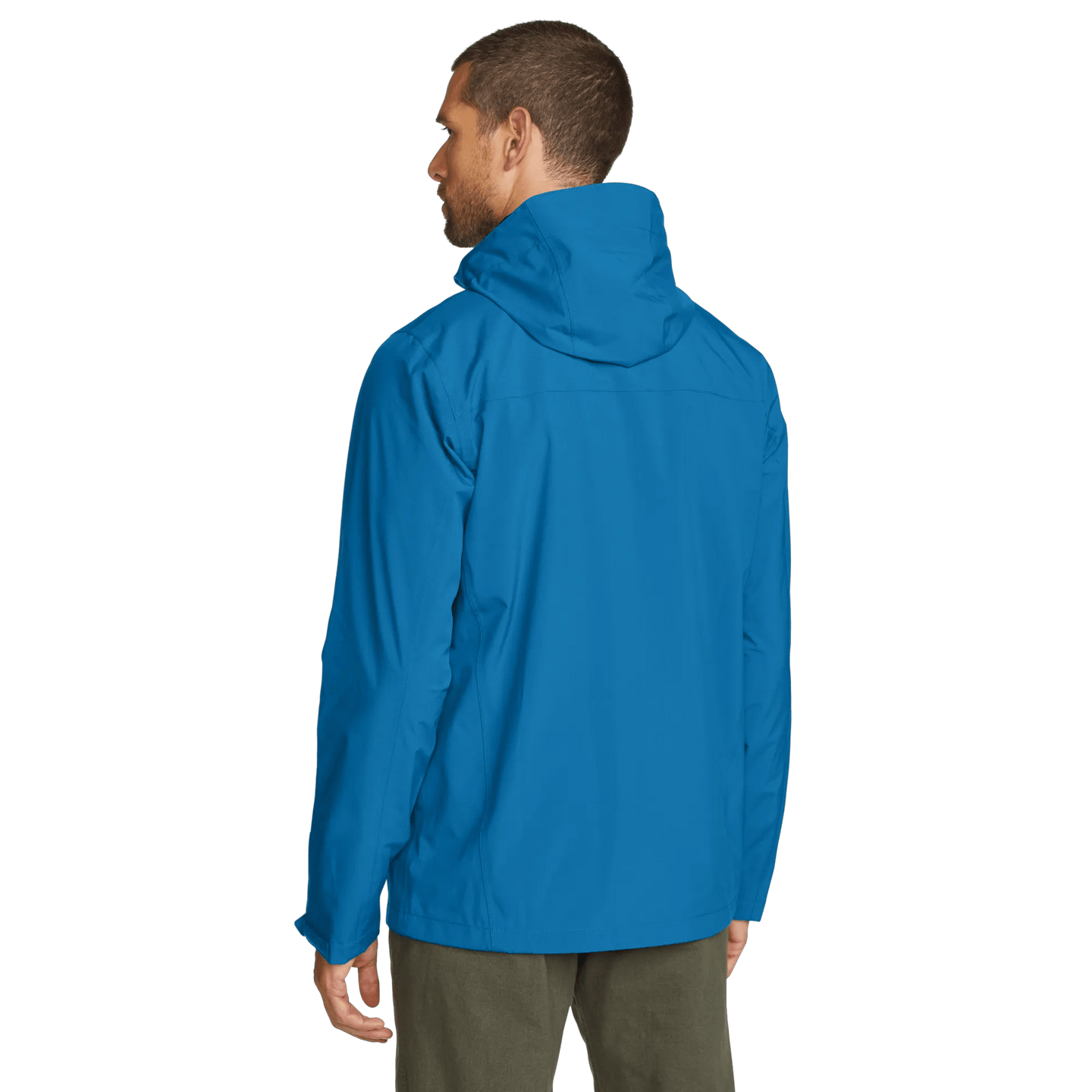 Men's Cloud Cap Waterproof Stretch Hooded Rain Jacket-Blue-Regular-7