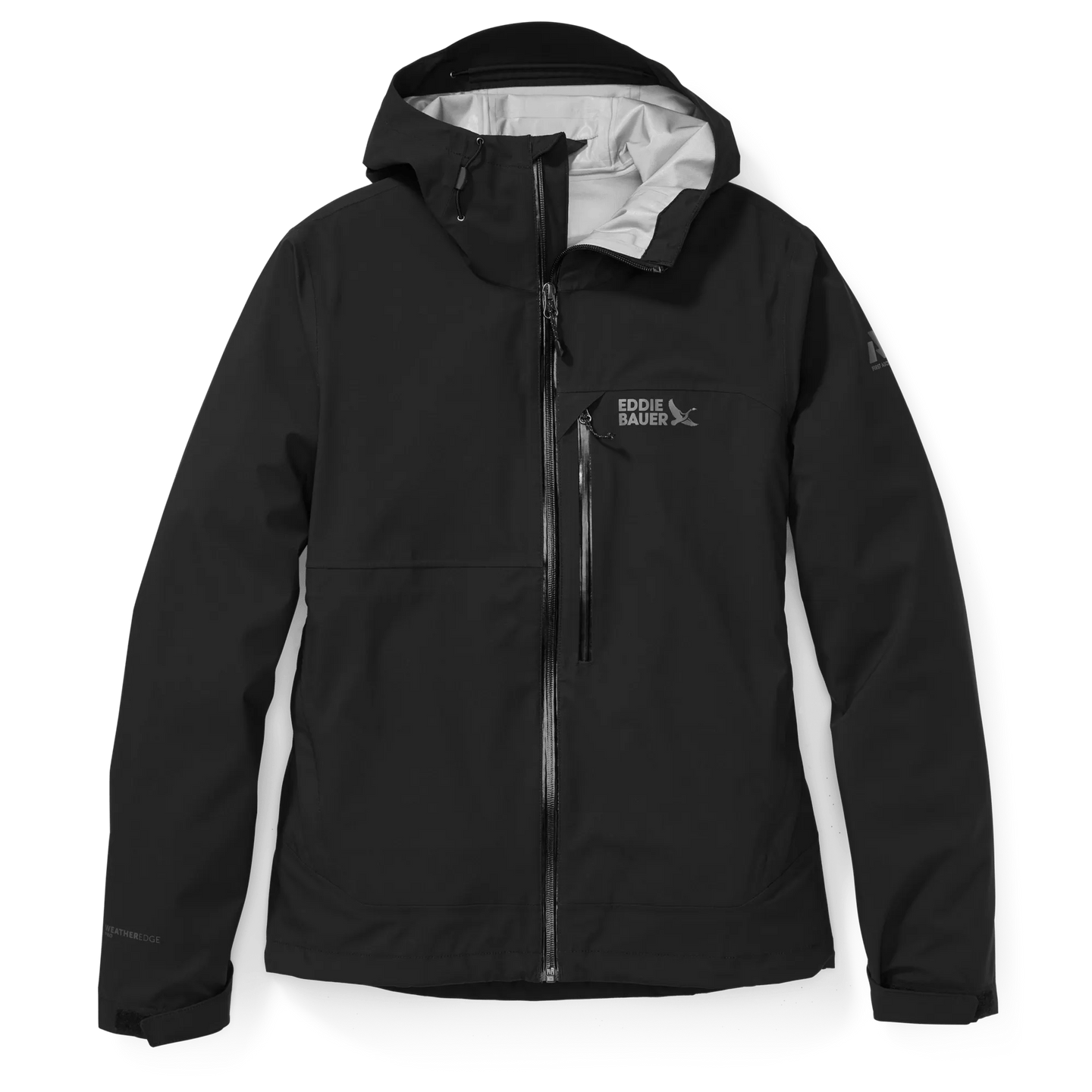 Women's Cloud Cap 3L Waterproof Stretch Hooded Rain Jacket-Black-Regular-4