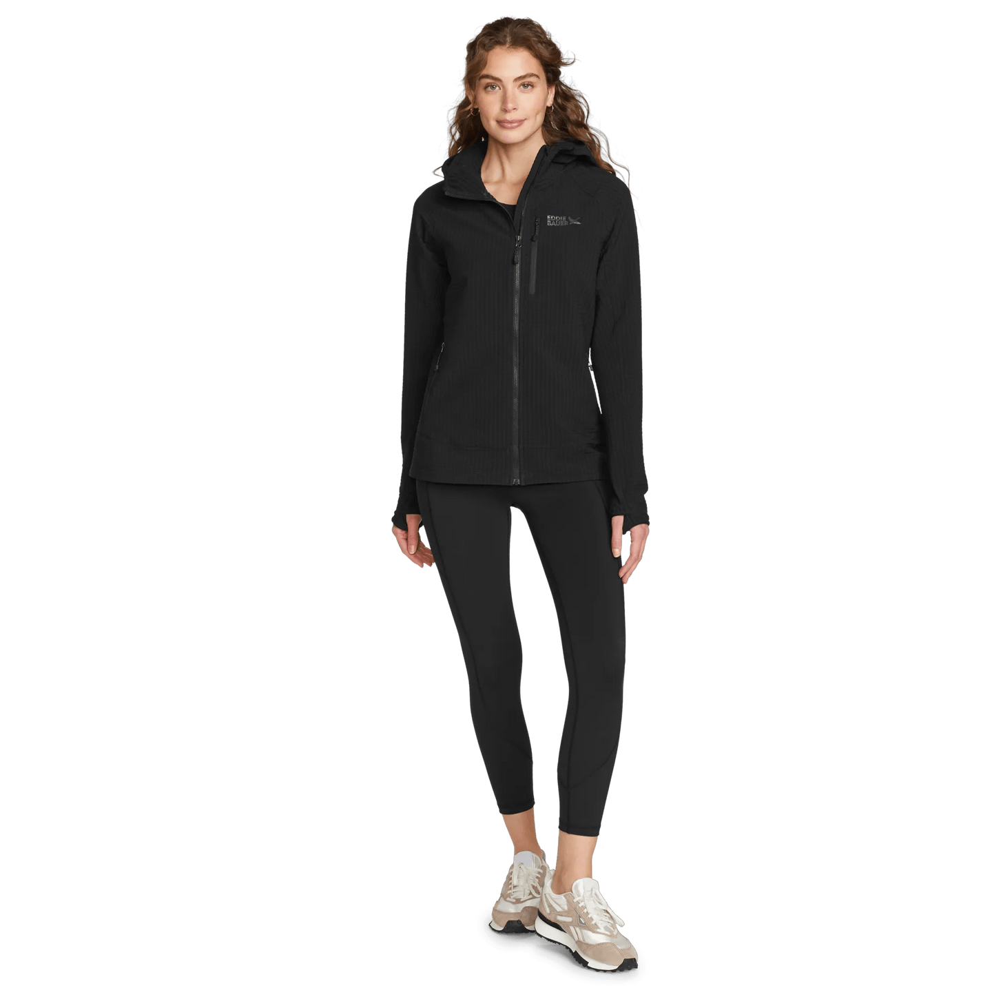 Women's Sandstone Backbone Grid Shell Jacket-Black-Regular-4