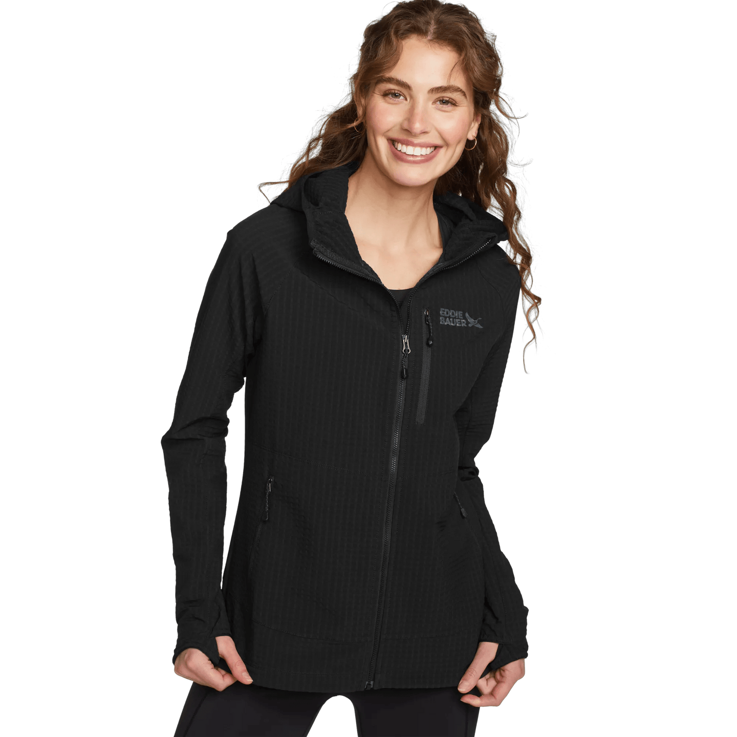 Women's Sandstone Backbone Grid Shell Jacket-Black-Regular-3