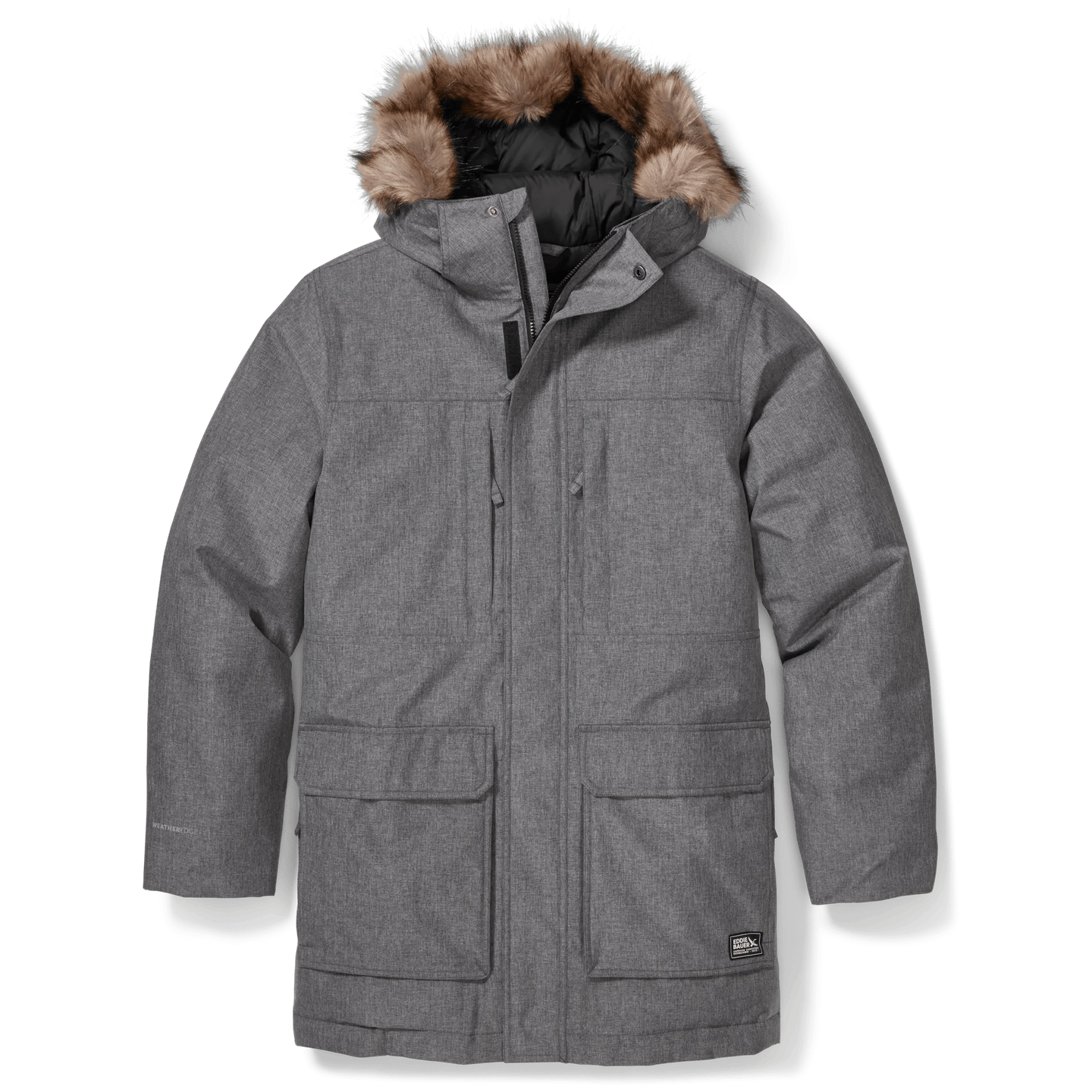 Men's Superior Down Waterproof Hooded Parka-Htr Gray-Regular-4