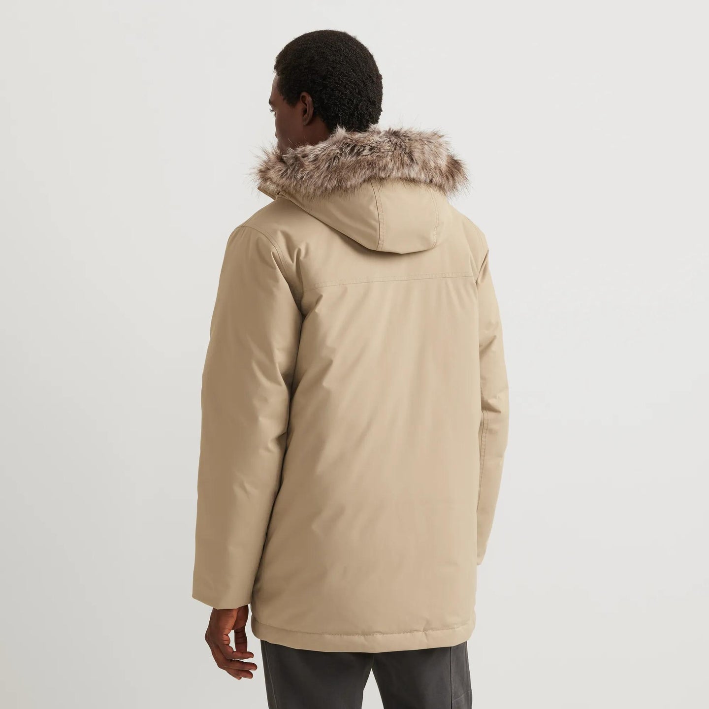 Men's Superior Down Waterproof Hooded Parka-Light Khaki-Regular-5