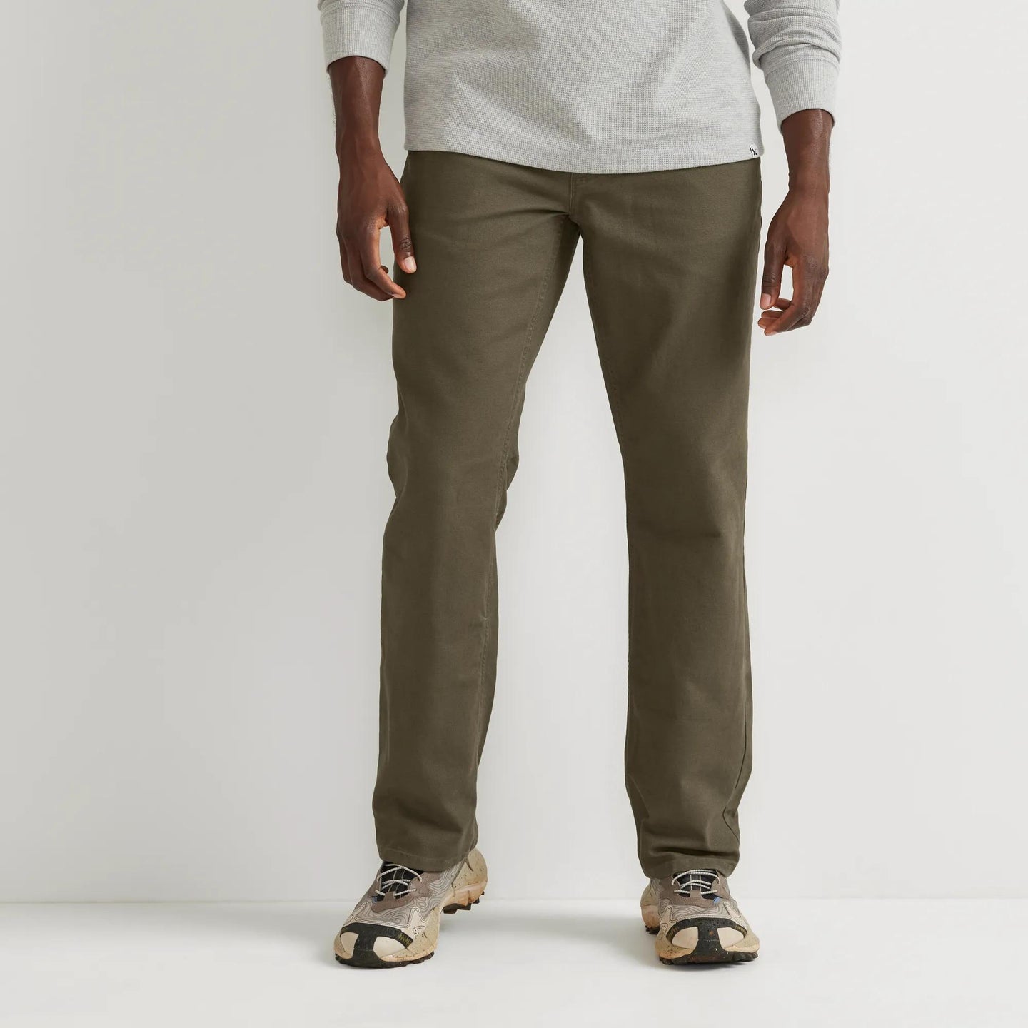 Men's Mountain Flex Classic Fit Canvas Pants-Dk Fatigue-Regular-2