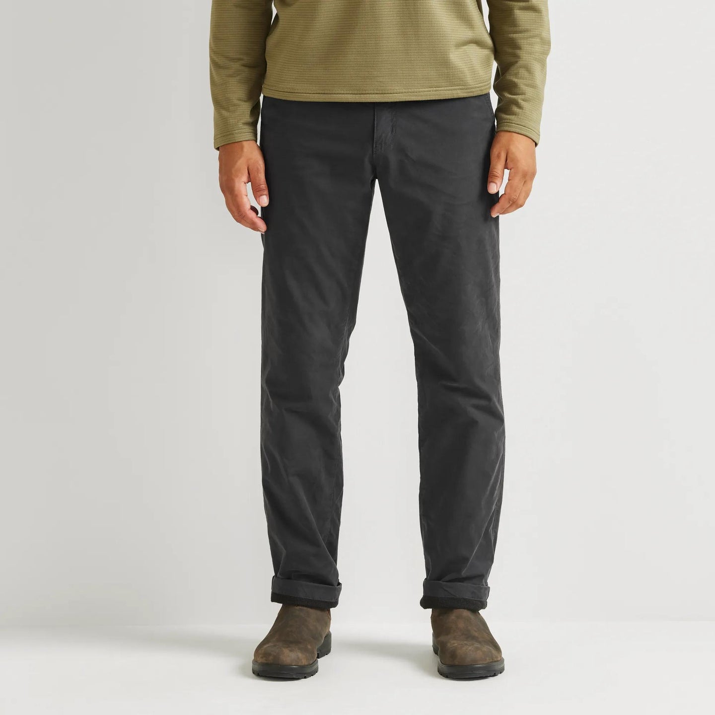 Men's Getaway Flex Fleece-Lined Chinos-Carbon-Regular-4