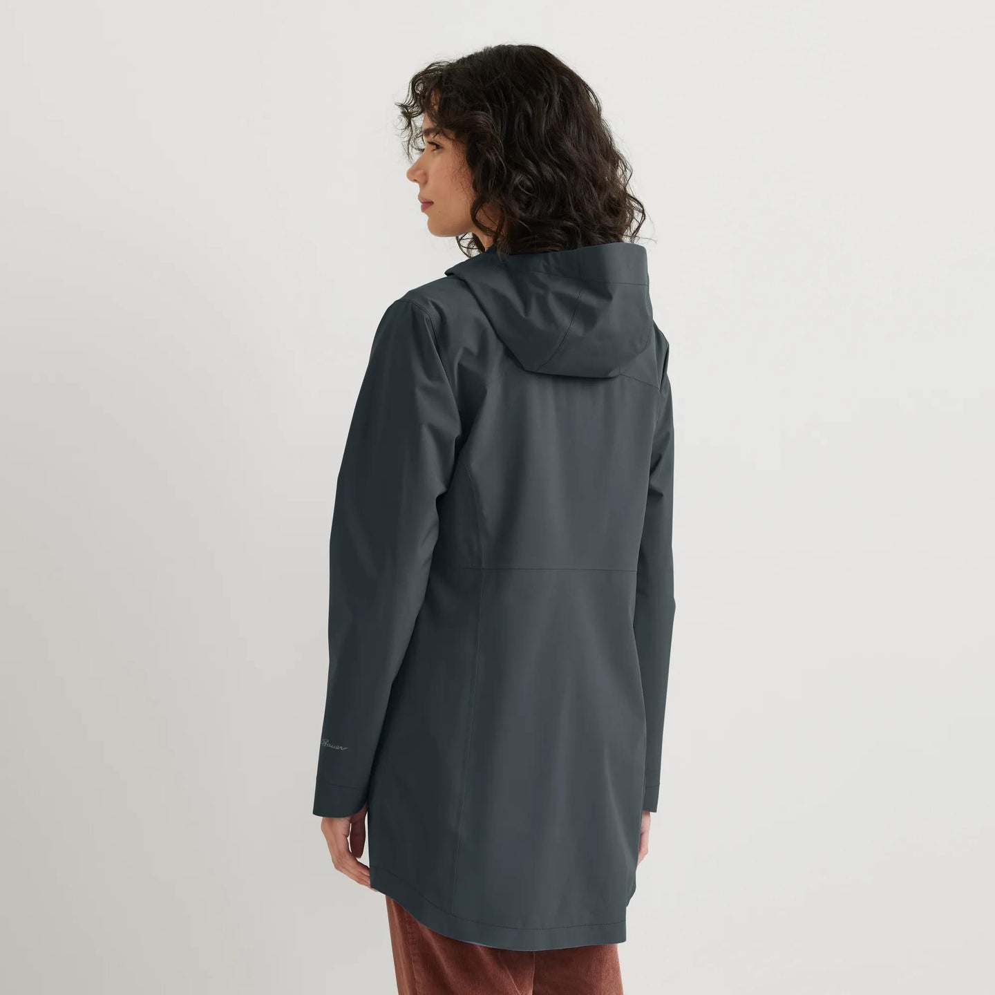 Women's Cloud Cap Waterproof Stretch Hooded Rain Parka-Storm-Regular-1