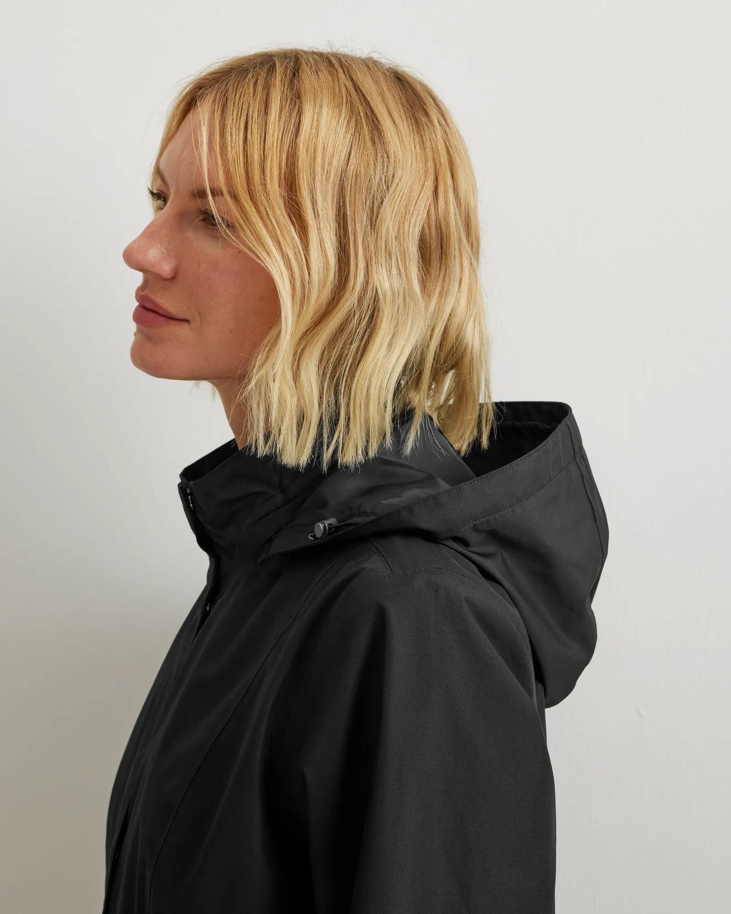 Women's Girl On The Go® Waterproof Hooded Trench Coat-Black-Regular-7