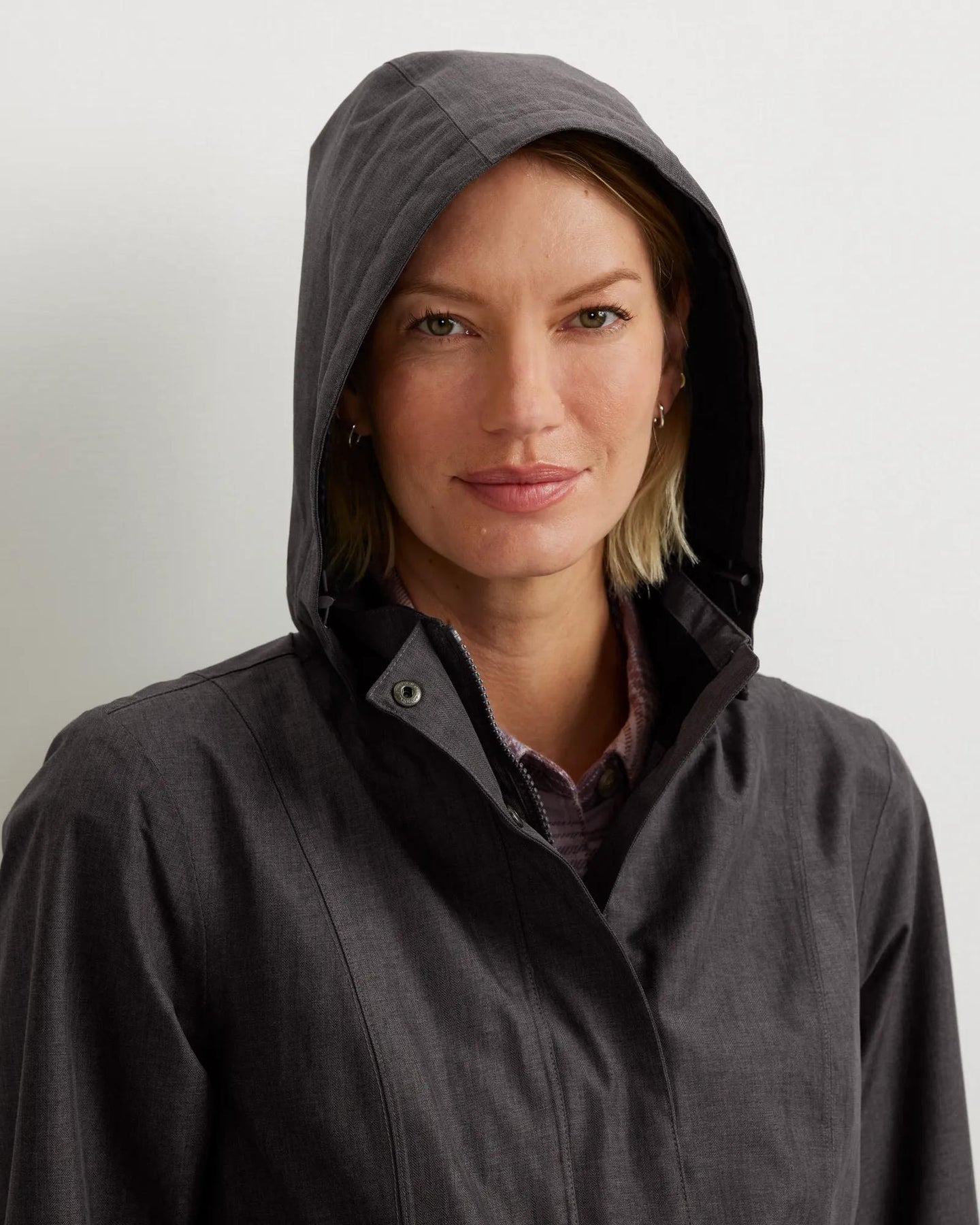 Women's Girl On The Go® Waterproof Hooded Trench Coat-Aubergine-Regular-11