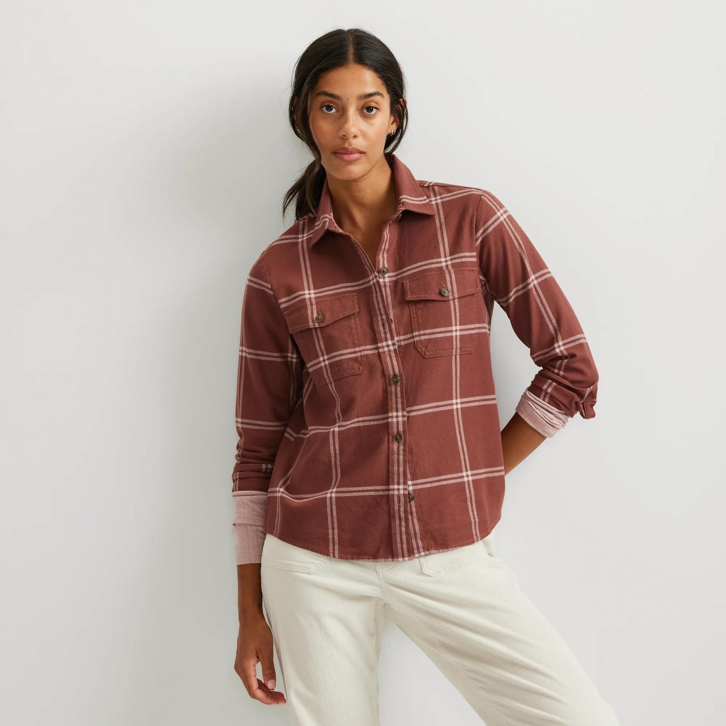 Women's Stine's Favorite Flannel-Plum-Regular-22