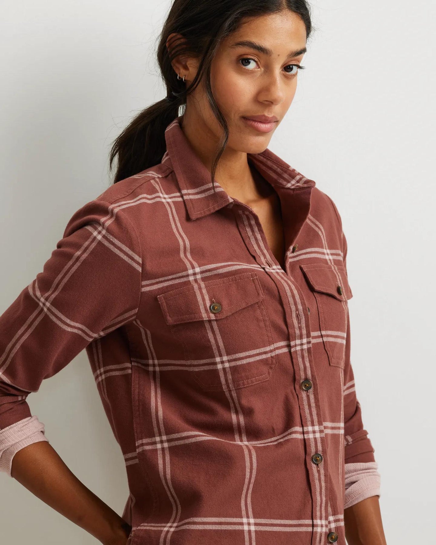 Women's Stine's Favorite Flannel-Plum-Regular-10