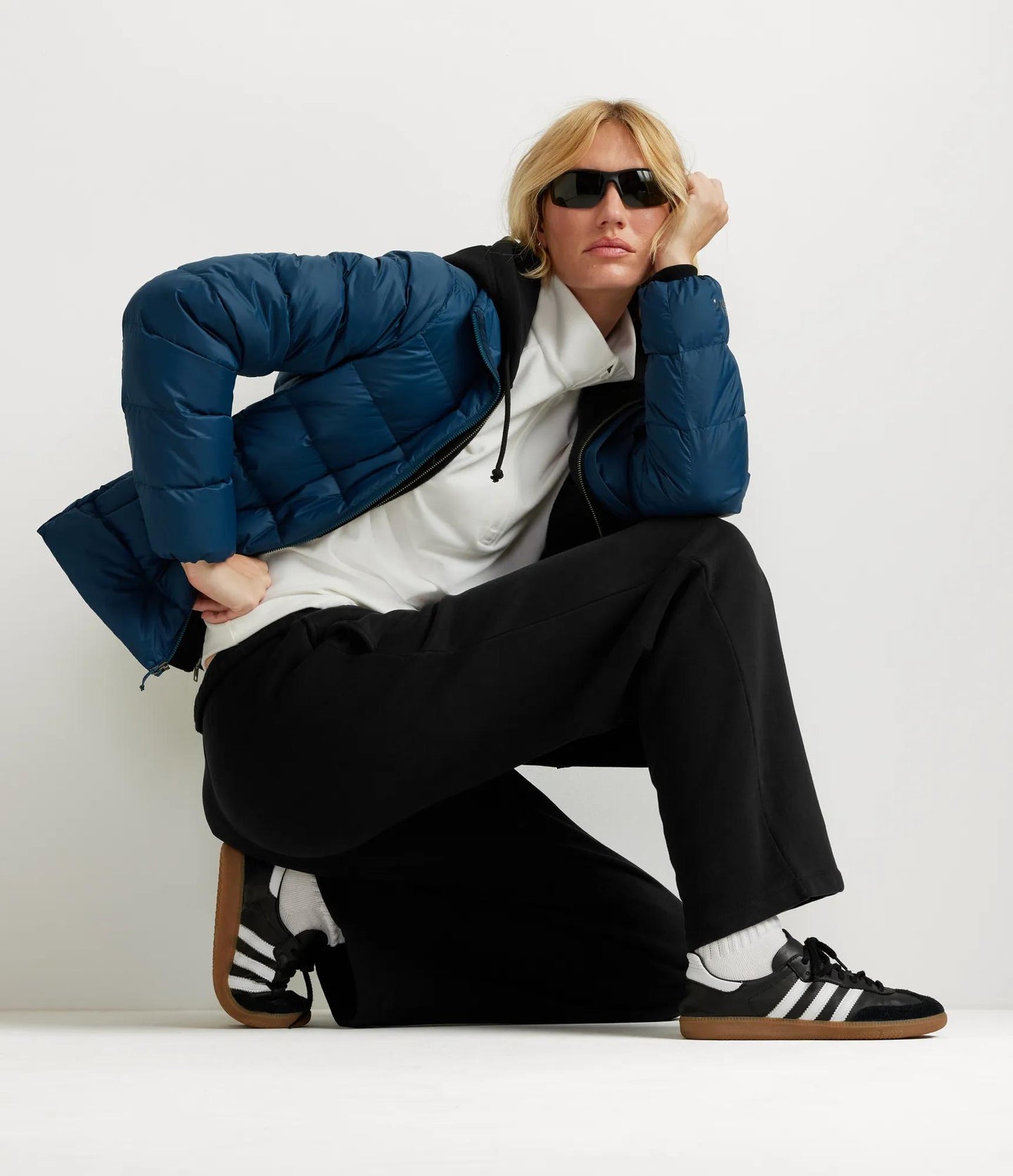 Women's Vintage Soft Relaxed Fit Wide Leg Sweatpants-Black-Regular-2