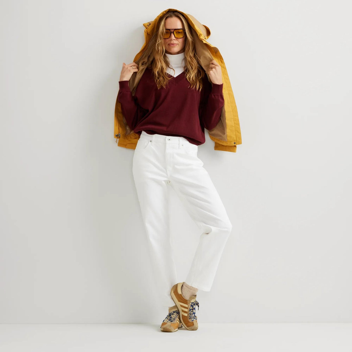 Women's Authentic High-Rise Straight Leg Jeans-White-Regular-16