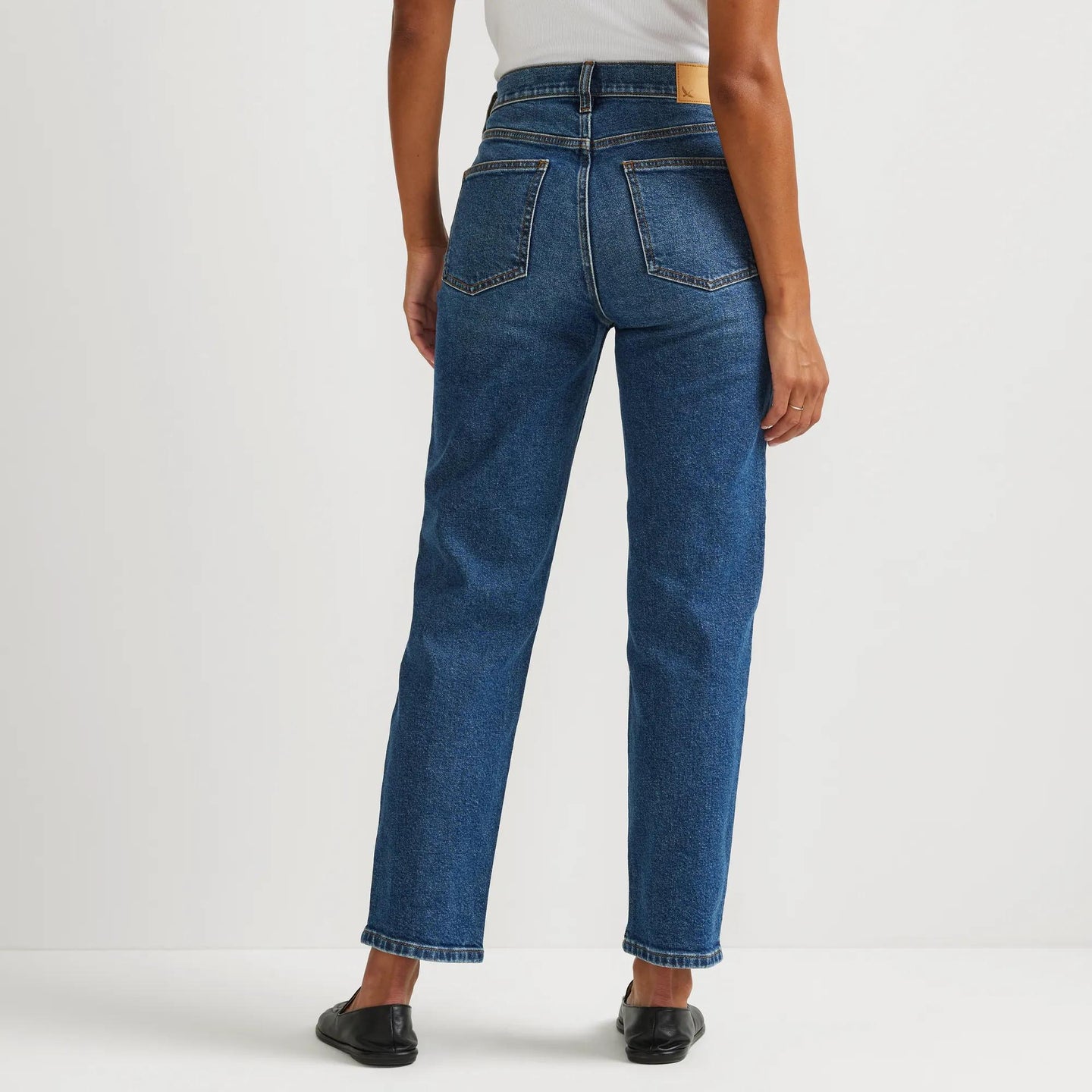 Women's Authentic High-Rise Straight Leg Jeans-Indigo Blue-Regular-13