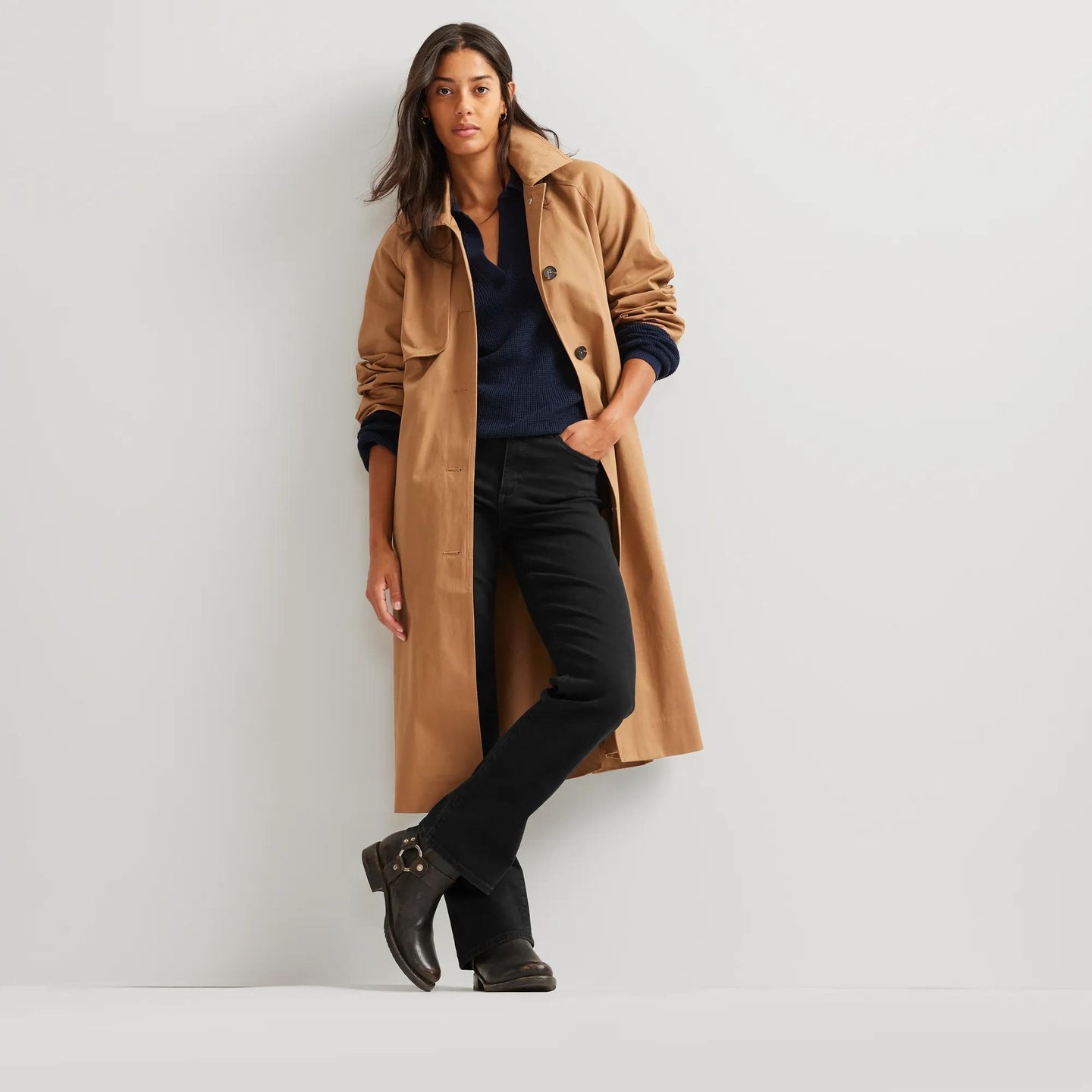 Women's Venture Stretch High-Rise Bootcut Jeans-Black-Regular-15