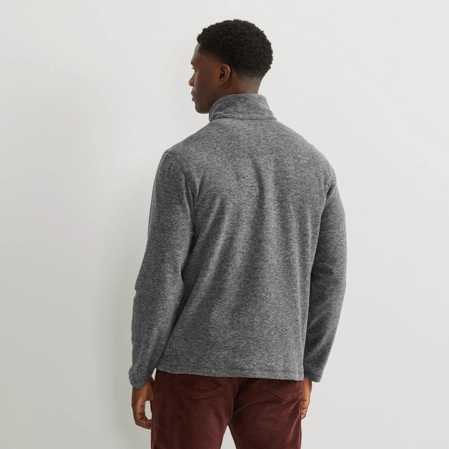 Men's Quest Fleece 1/4-Zip Pullover-Charcoal Htr-Regular-9