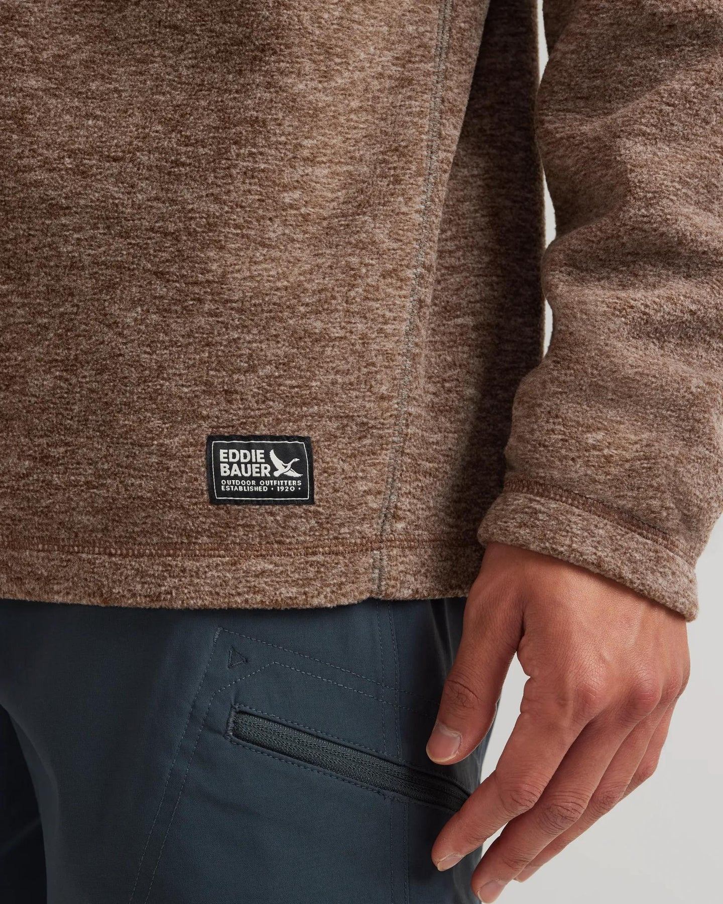 Men's Quest Fleece 1/4-Zip Pullover-Peat-Regular-14