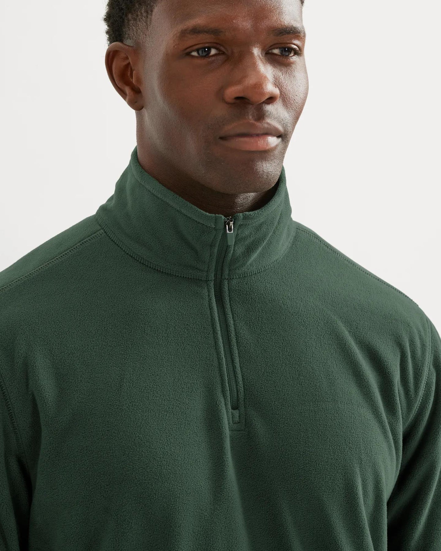 Men's Quest Fleece 1/4-Zip Pullover-Dk Hunter-Regular-15