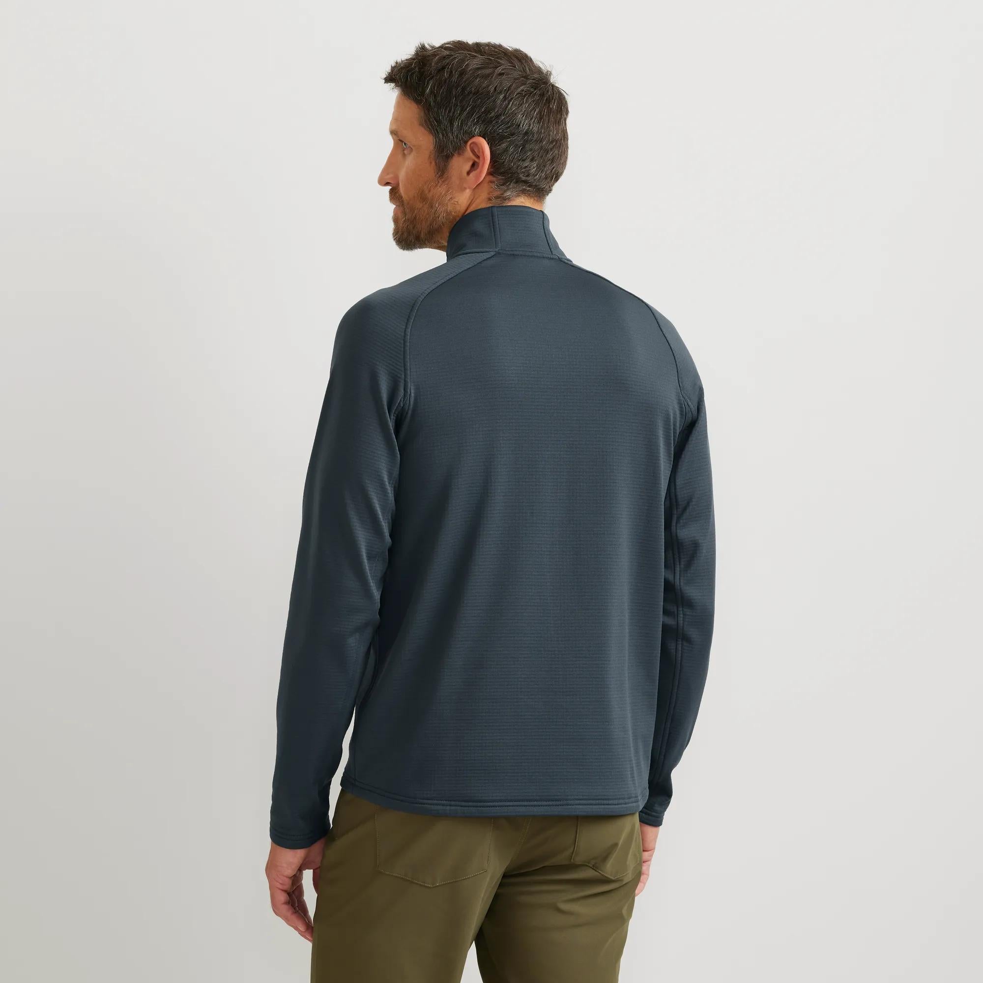 Eddie Bauer Men's LS High Route Grid Hz Mock